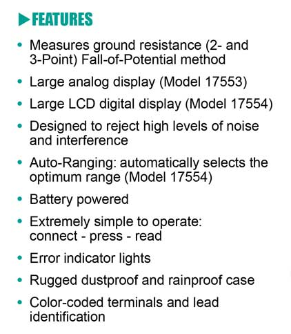 Ground Resistance Tester Features